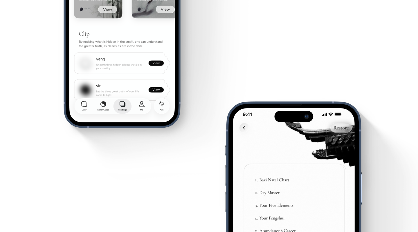 Report card with lattice-window notch